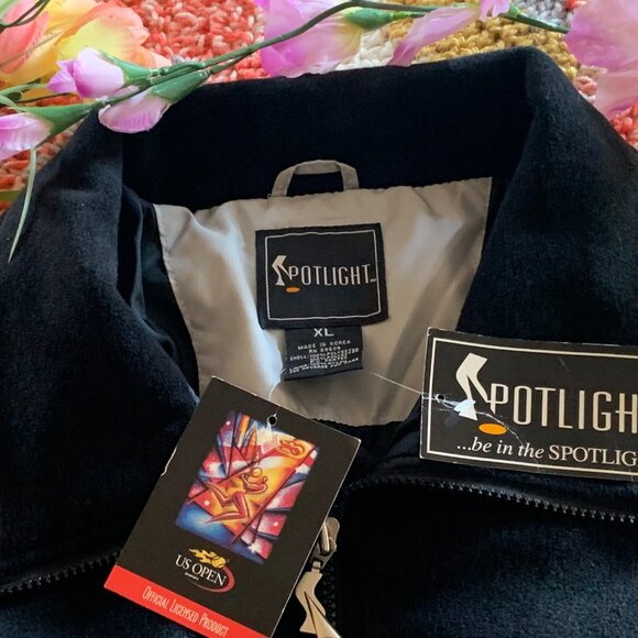 Men's XL U.S. Open Black Zip Up Jacket Vintage from 2001 with Original Tags - Picture 13 of 13